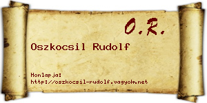 Oszkocsil Rudolf névjegykártya