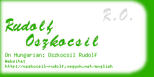 rudolf oszkocsil business card